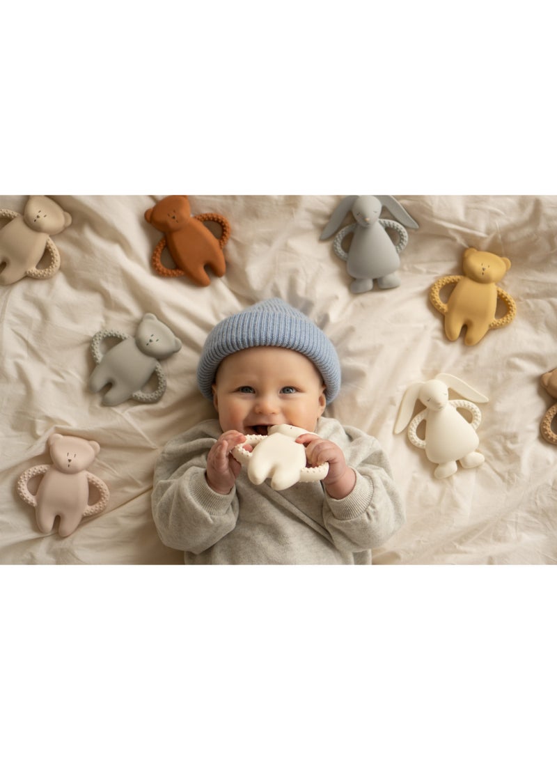 Moonie Natural Rubber Teether Bear - Cappuccino - Image 4