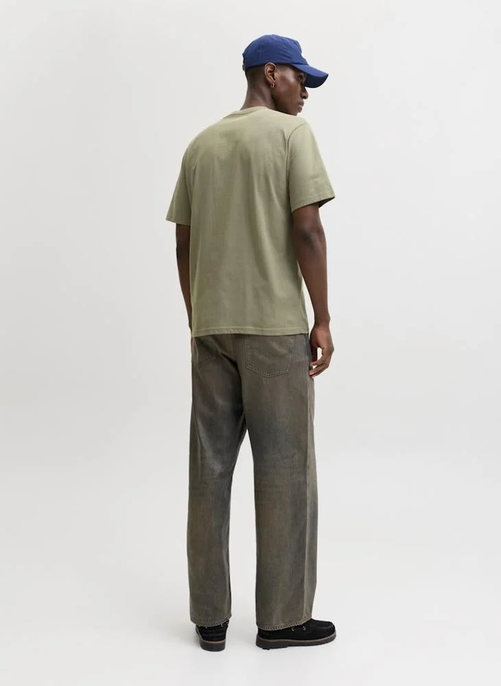 JACK & JONES  Logo Crew Neck T-Shirt for Men | Best Price UAE