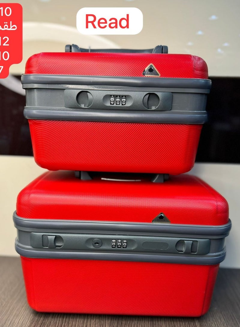 كيس 2 حقائب مجوهرات بقفل المقدمة من فور باج علب مبتكرة مصنوعة من الفيبر المقوى ضد الكسر