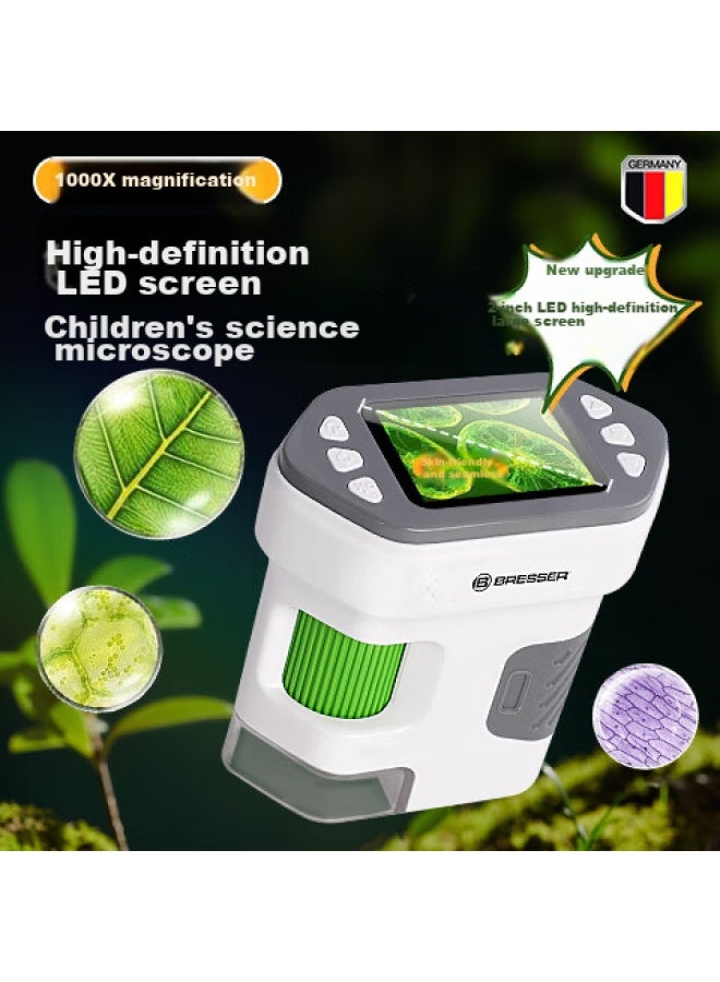 Bresser Children's Microscope, Electronic Handheld Digital With Screen, Portable Scientific Observation And Experiment Toy, Children's Day Gift - Image 1