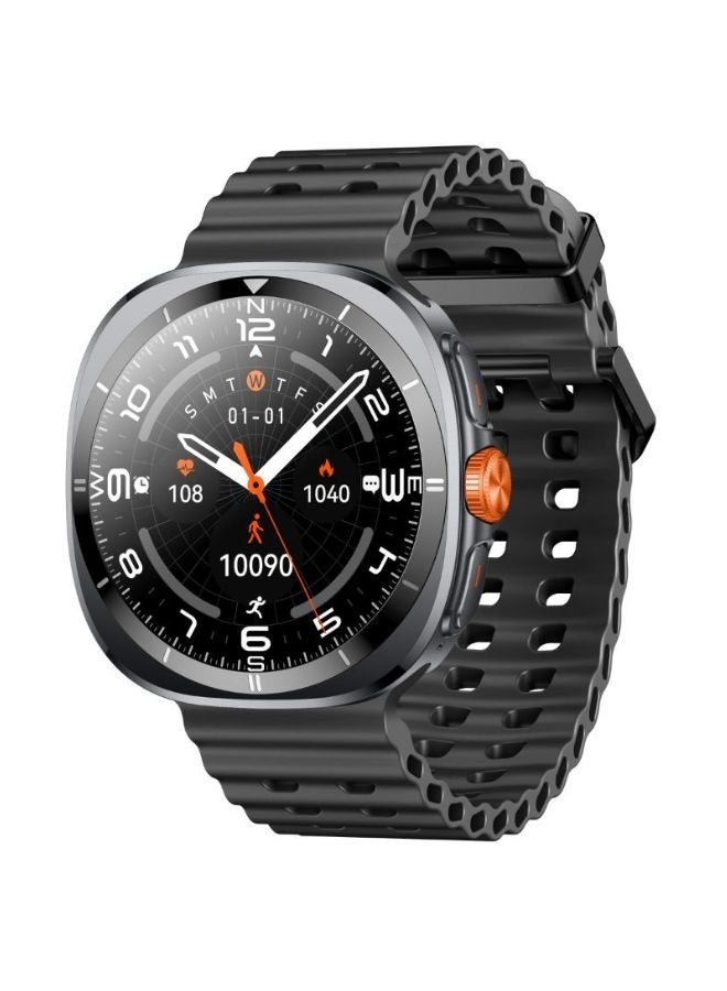 آي كيو تاتش ساعة ACTIVE S9 الذكية، شاشة Super Retina AMOLED مقاس 1.43 بوصة، مكالمات لاسلكية، مقاومة للماء IP68، بطارية تدوم 7 أيام، أكثر من 100 وضع رياضي، تتبع الصحة على مدار الساعة، إطار من سبائك الزنك، لون أسود - Image 1