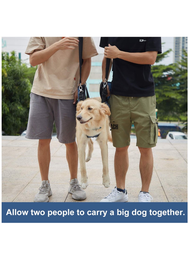 Excefore Dog Carry Sling, Emergency Backpack Pet Legs Support And Rehabilitation Dog Lift Harness for Nail Trimming, Dog Carrier for Senior Dogs Joint Injuries, Arthritis, Up and Down Stairs (XL, Blue)  - Image 5