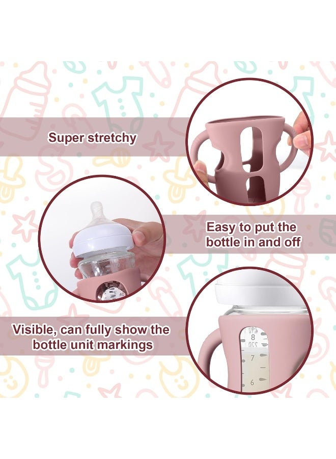 Juome Silicone Sleeves with Handles for Avent Natural Glass Baby Bottles - 3 Pack - Image 4