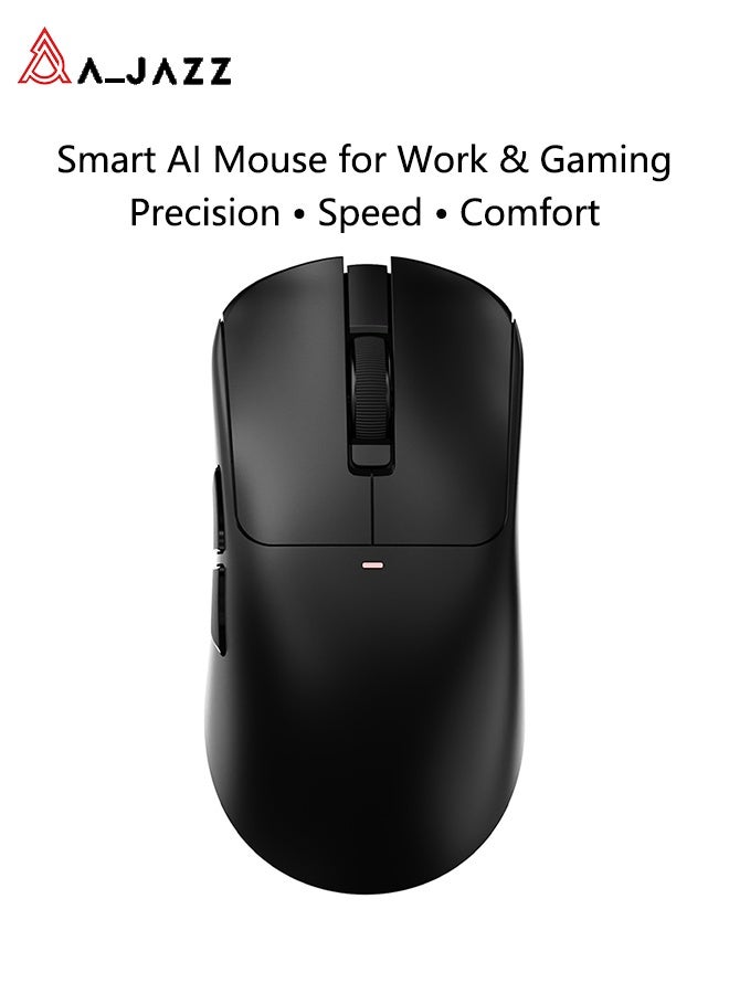 A-jazz AJ200 NL AI Wireless Gaming Mouse - Triple Mode (2.4G/Bluetooth/Wired) - PAW3311 Sensor, 24000 DPI, 1000Hz, 63g Lightweight, 500mAh - AI Voice Interaction, Ergonomic Ribbed Frame - Image 1