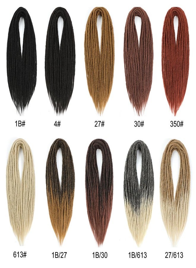 VIVIAN Single Ended Dreadlock Extensions 24 Inch 0.6 cm DE Dreads Full Set Synthetic Hippie Style Dreads 10 Strands (LIGHT BLOND) - Image 4