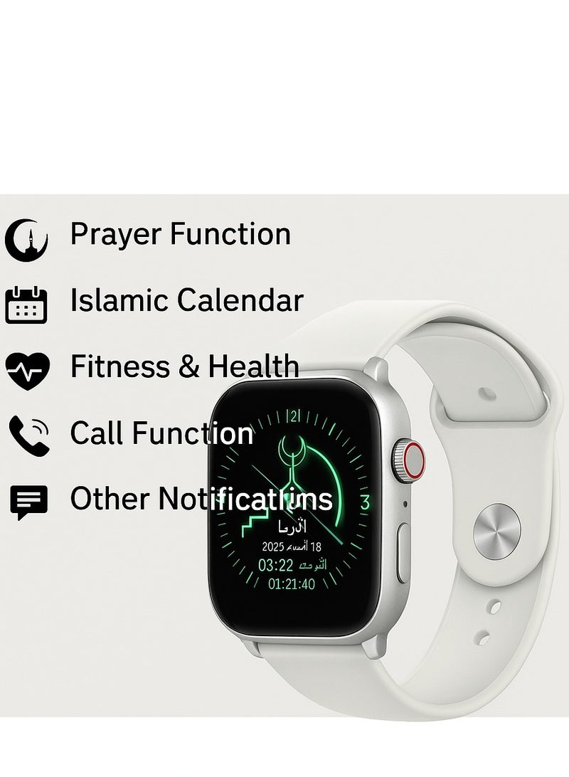 erorex Islamic Smartwatch with Hijri Calendar, Prayer Alerts & Elegant Display - Image 3