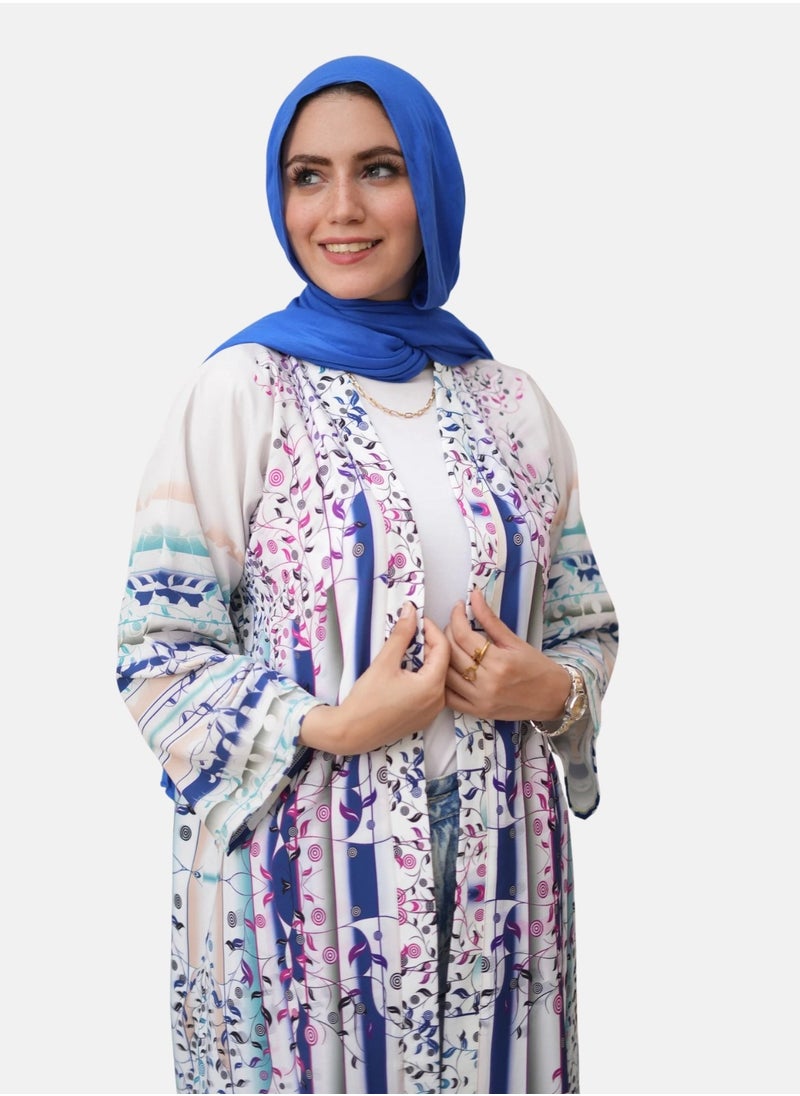 ماركة غير محددة كارديغان مفتوح بأكمام طويلة – خفيف وأنيق بطول 125 سم  - Image 2