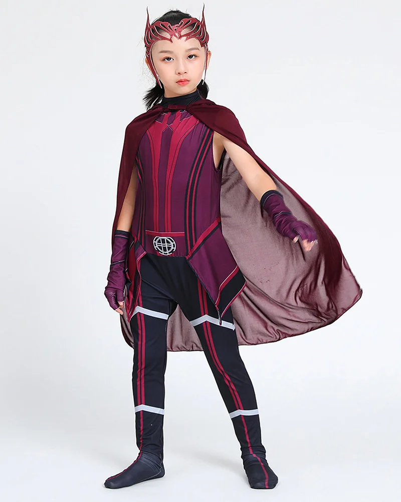 Little Surprise Box,Scarlet Witch Kids Halloween Costume Dress Up-7-8Y
