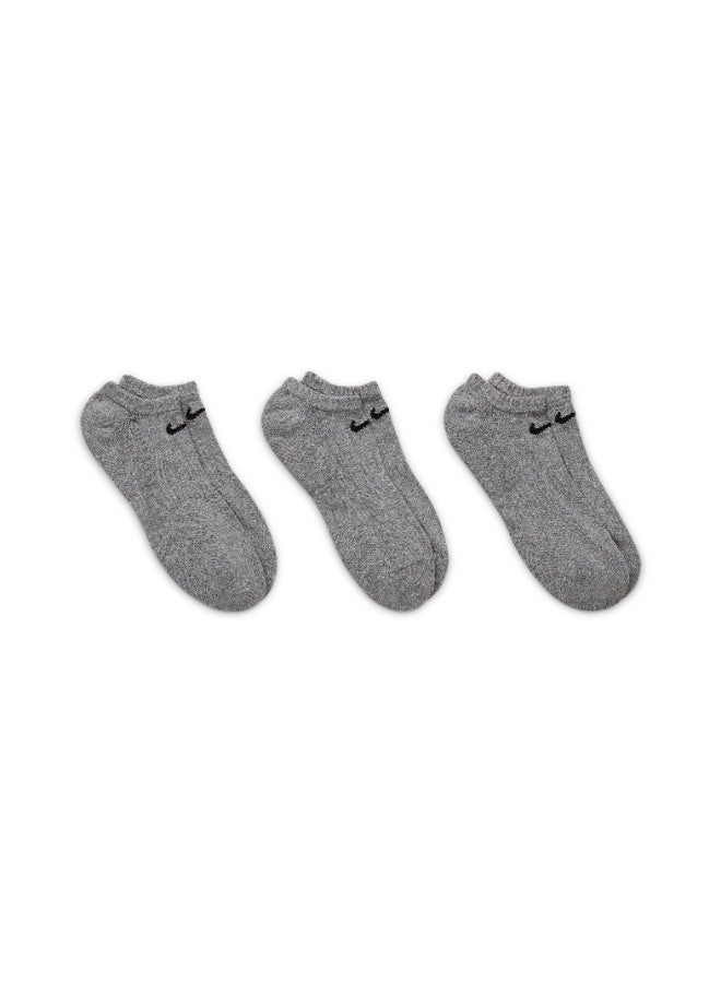 Nike Unisex Nike Everyday Cushioned No-Show Socks 3-Pair - Image 3
