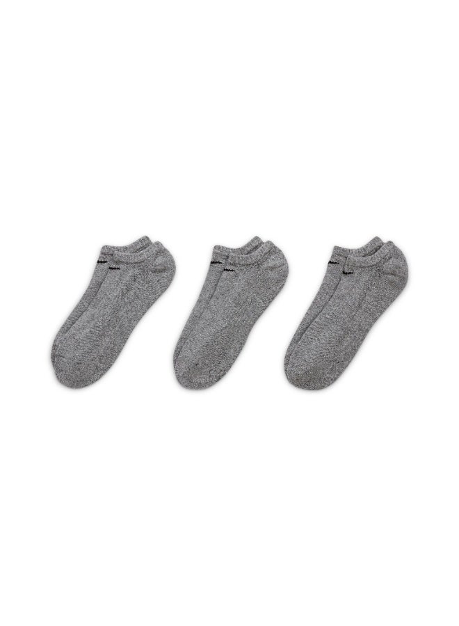 Nike Unisex Nike Everyday Cushioned No-Show Socks 3-Pair - Image 4