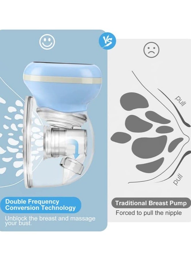 فائدة نموذج يتعلق يمكن ارتداؤها جهاز مص الحليب ، خالية من اليدين الكهربائية جهاز مص الطبيعية ، غير مؤلم ومريحة المحمولة مضخة مص الحليب ، الغذاء الصف هلام السيليكا ، عرض الكريستال السائل - Image 3