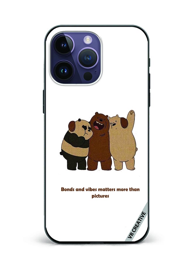 VR CREATIVE Protective Case Cover For Apple iPhone 16 Pro Bonds And Vibes Matters More Than Pictures Design Multicolour - Image 1