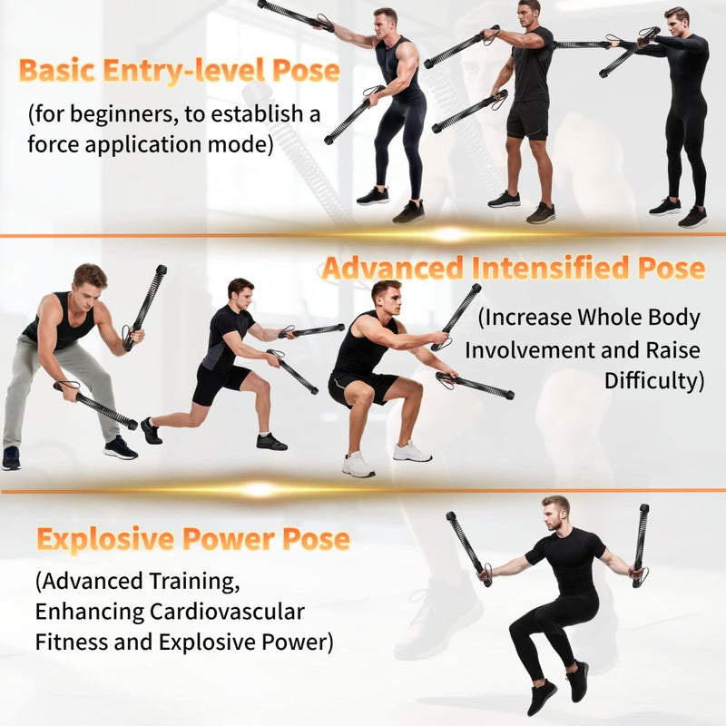 YUSAVHO Ropeless Battle Ropes for Home Gym-Portable Cordless Training Rope Fitness Equipment for Men & Women,Weighted Workout Ropes for HIIT,Versatile Exercise Equipment for Home and Travel Exercise(Grey) - Image 4