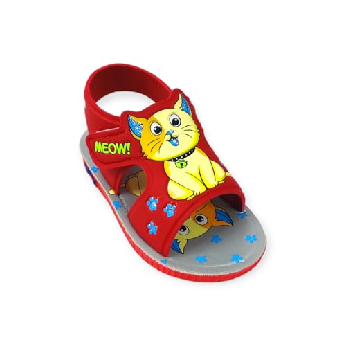 Coolz Kids Chu-Chu Sound Musical Sandals C-06 for Baby Boys and Girls Age 1-3 Years Red-Yellow Medium 15 Months 18 Months Toddler - Image 1