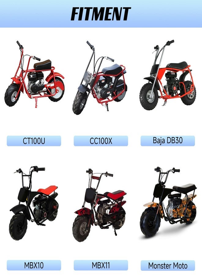 YOXUFA Mini Bike Throttle Assembly + Mini Bike Brake Clutch Lever for Coleman CT100U CC100X Baja Doodlebug DB30 Motovox MBX10 MBX11 Monster Moto Predator 79 97cc 100cc Parts 22mm 7/8 Handlebars - Image 2