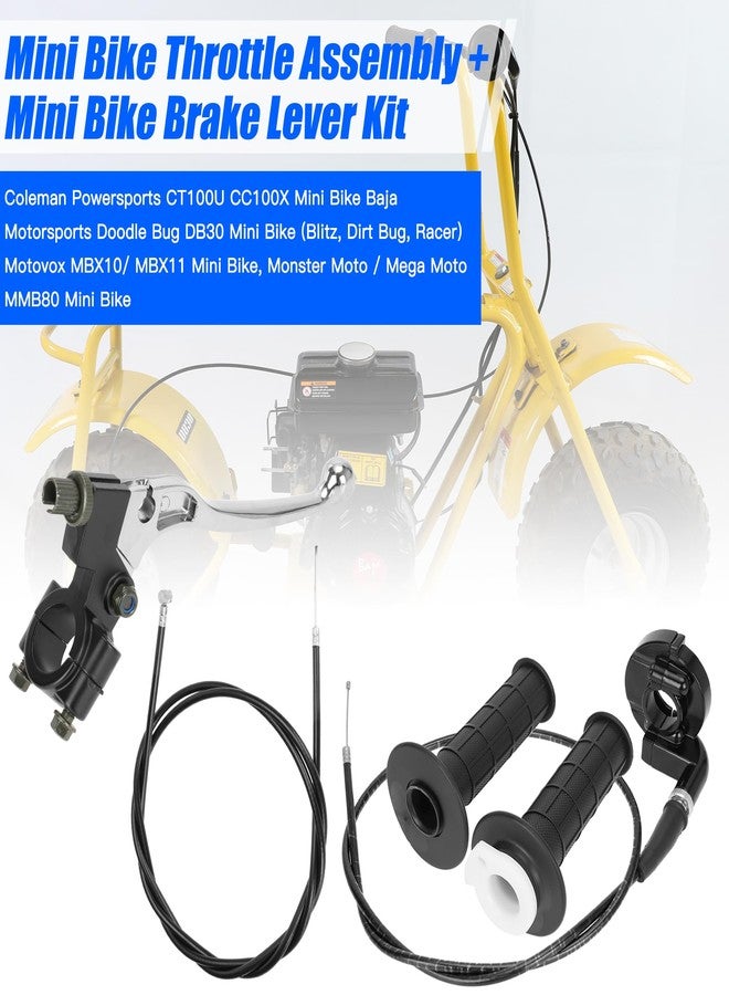 YOXUFA Mini Bike Throttle Assembly + Mini Bike Brake Clutch Lever for Coleman CT100U CC100X Baja Doodlebug DB30 Motovox MBX10 MBX11 Monster Moto Predator 79 97cc 100cc Parts 22mm 7/8 Handlebars - Image 3