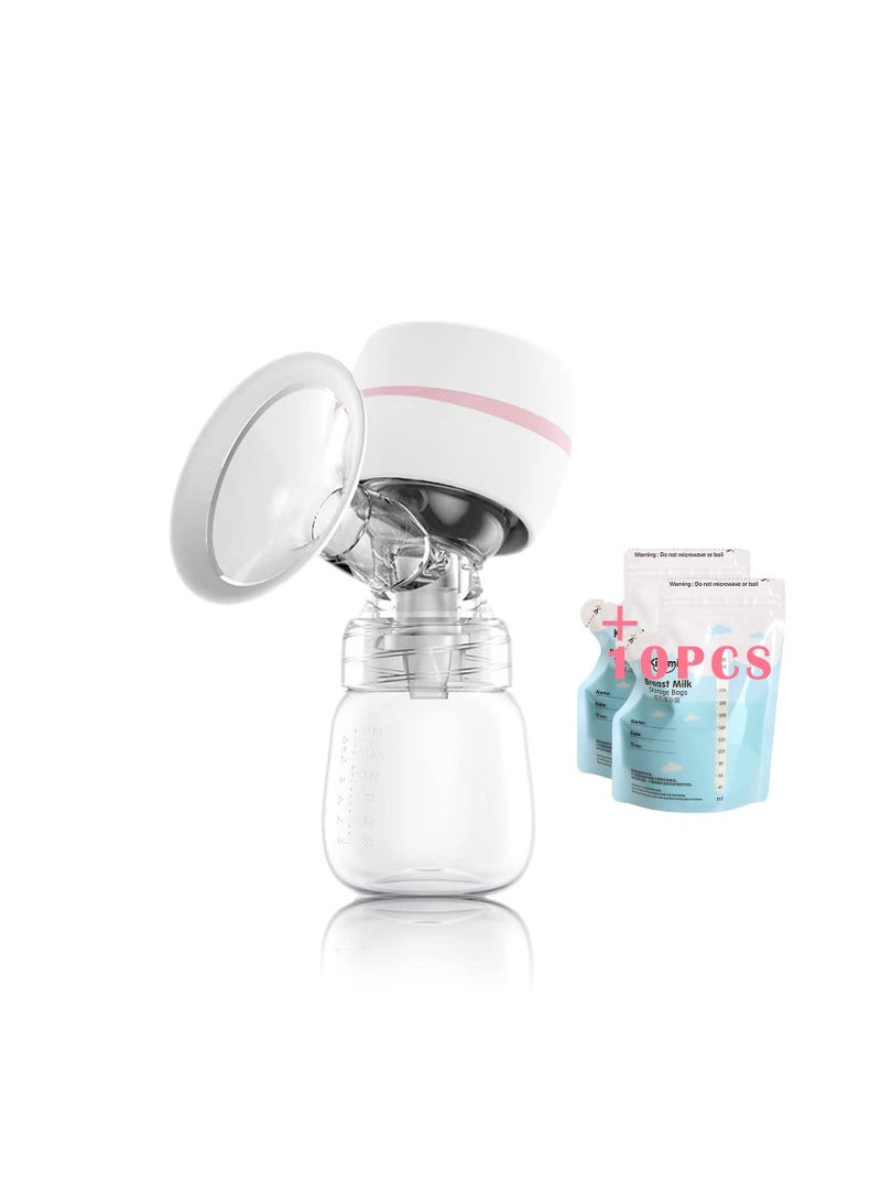 XiuWoo Painless Single Breast Pump for Mom, Pain Free, Anti-Backflow Breastfeeding with 2 Modes & 9 Levels, Portable Milk Bottle, Nipple - 22MM Flange - Image 1