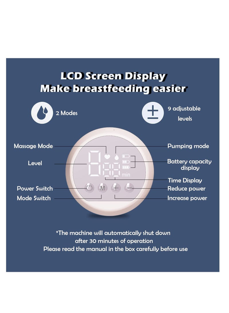 XiuWoo Painless Single Breast Pump for Mom, Pain Free, Anti-Backflow Breastfeeding with 2 Modes & 9 Levels, Portable Milk Bottle, Nipple - 22MM Flange - Image 4