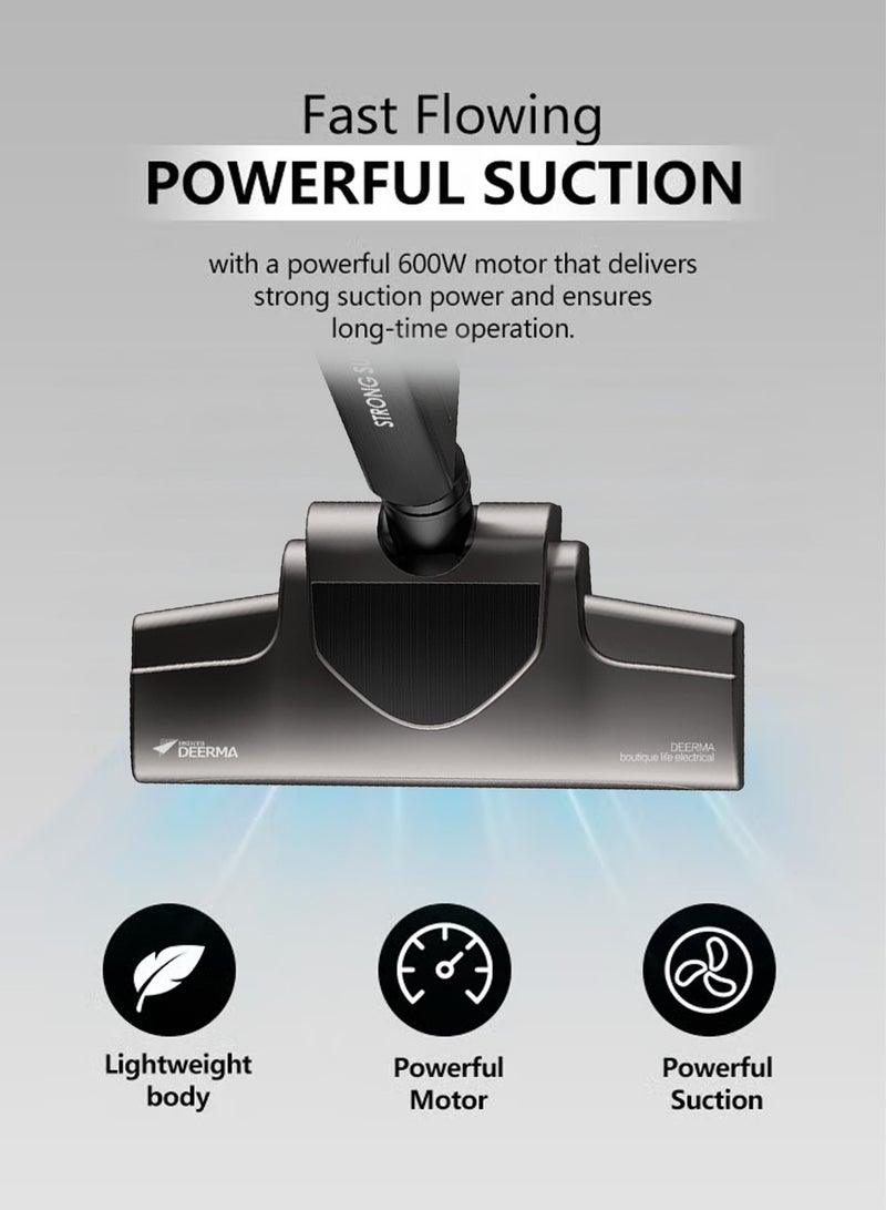 ديرما مكنسة كهربائية عمودية 2 في 1 1 L 600 W DEM-DX700S أسود - Image 2