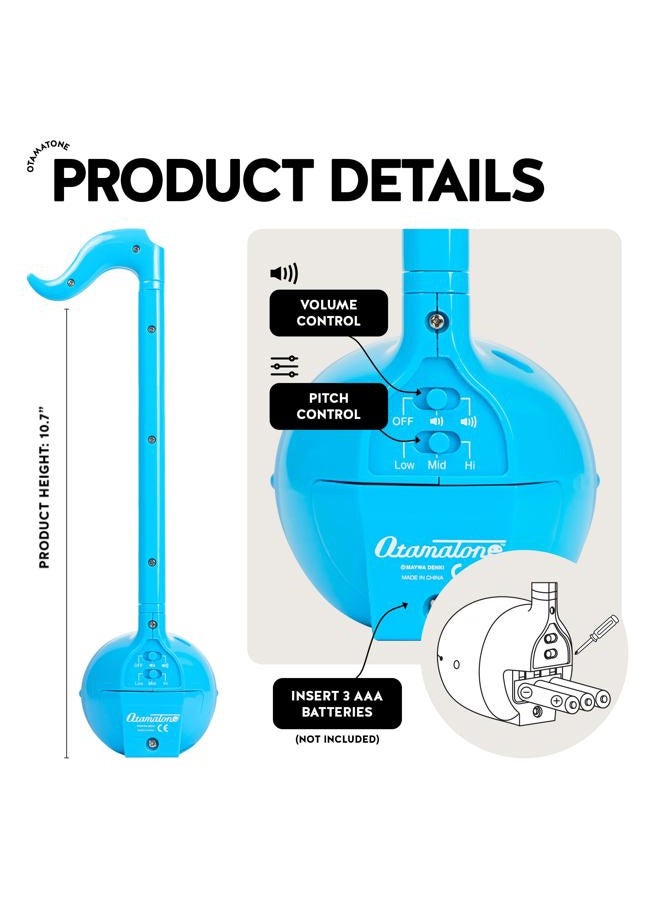 Otamatone Japanese Electronic Musical Instrument Portable Music Synthesizer from Japan by Maywa Denki Studio, Award Winning, Educational Fun Gift for Children, Teens & Adults - Blue - Image 4