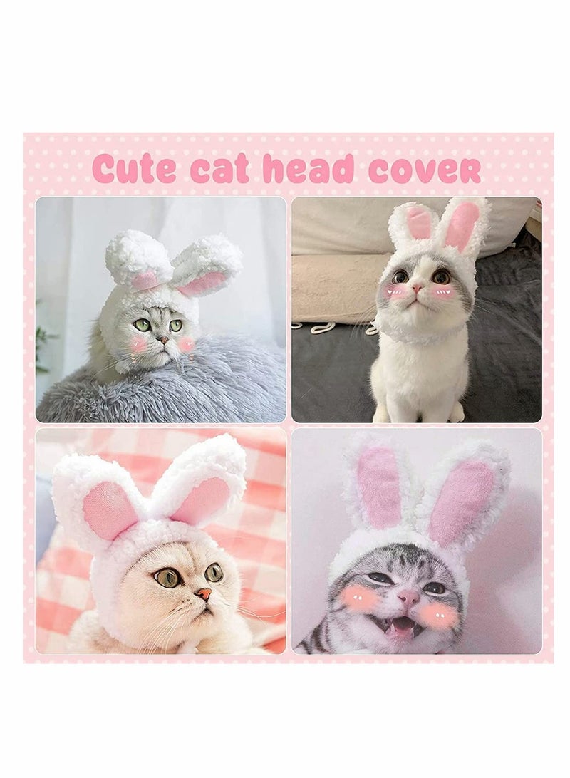 SYOSI Cat Bunny Ears Costume Rabbit Hat for Cats or Small Dogs Party Costume  Accessory Headwear - Image 4