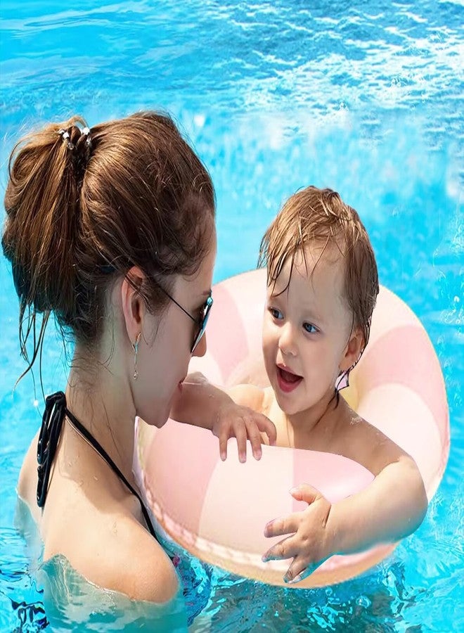 Audaisyly Children Swimming Ring, Inflatable Pool Floats Swim Tube Raft Toy with Fruits Mermaid Decorations Summer Water Fun Lounge Beach Lake Party Supplies for Kids (Pink Stripe) - Image 4