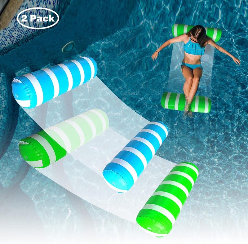 BLOFUN Inflatable Pool Floats Adult Size Water Hammock,Pool Rafts Lounge Chairs Floating,4-in-1 Multi-Purpose Pool Floaties Toys,Floats for Swimming Pool,for Adults Vacation Fun and Rest - Image 1