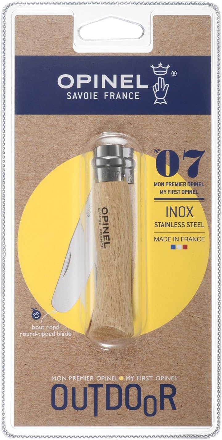 Opinel My First No.7 Stainless Steel Children’s Folding Pocket Knife with Safety Rounded Tip - Image 2