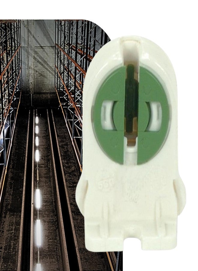 Satco T5 Lampholder; Slide-On; Rotary Locking; Rapid Start Applications; 1-1/8" Height; 7/8" Width; 5/8" Diameter; 120W; 600V; Part Number 80-1944(1 Pack) - Image 1