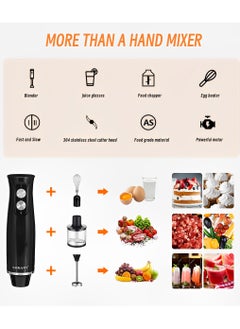 sokany 4 in 1 Electric Hand Blender Set，  500W ，Black  - Image 3