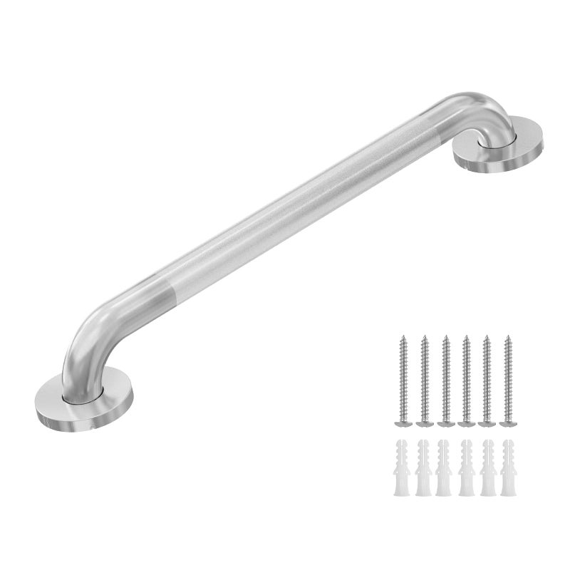 Raemnaky Safety Grab Bars for Bathtubs and Showers Non Slip 304 Stainless Steel Bathroom Balance Bar ADA Compliant Shower Handles for Elderly Handicap Senior Children Brushed Nickel 12 Inches - Image 2