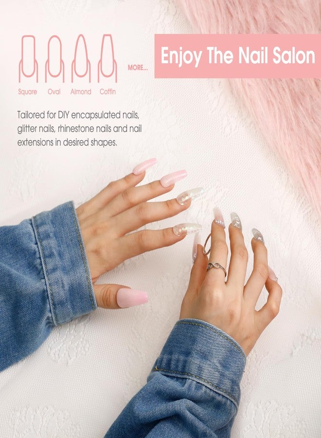 ROSALIND White Poly Extension Gel, 2.7 oz White Poly Nail Gel for Nail Art Decoration, Builder Pink Nail Thickening Extension Easy to DIY Use at Home Need UV Lamp - Image 3