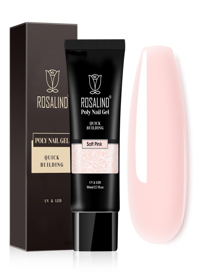 ROSALIND White Poly Extension Gel, 2.7 oz White Poly Nail Gel for Nail Art Decoration, Builder Pink Nail Thickening Extension Easy to DIY Use at Home Need UV Lamp - Image 1
