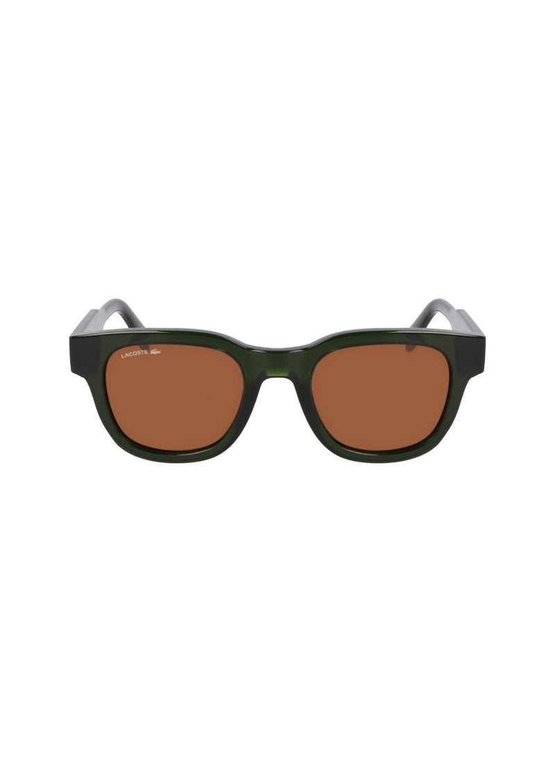 LACOSTE - إطار كامل بيولوجي إنج-820 مستدير لاكوست نظارات شمسية L6023S 4921 (275) كاكي - Image 1