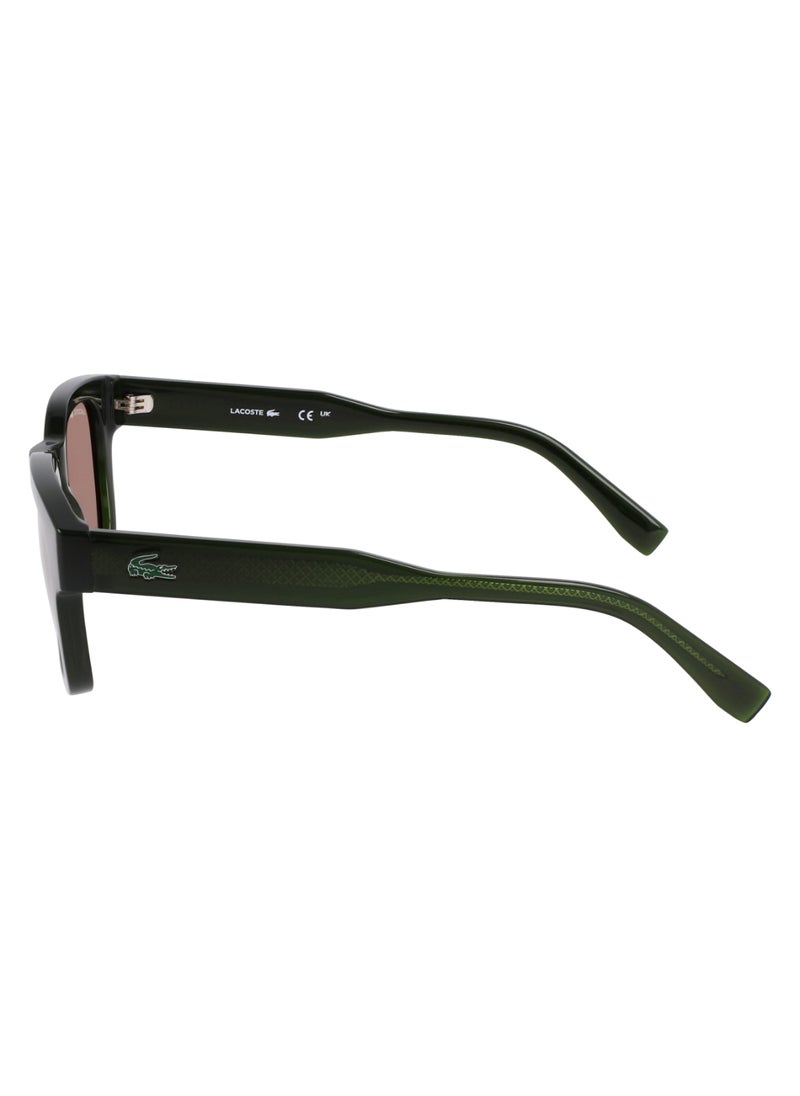 LACOSTE - إطار كامل بيولوجي إنج-820 مستدير لاكوست نظارات شمسية L6023S 4921 (275) كاكي - Image 1