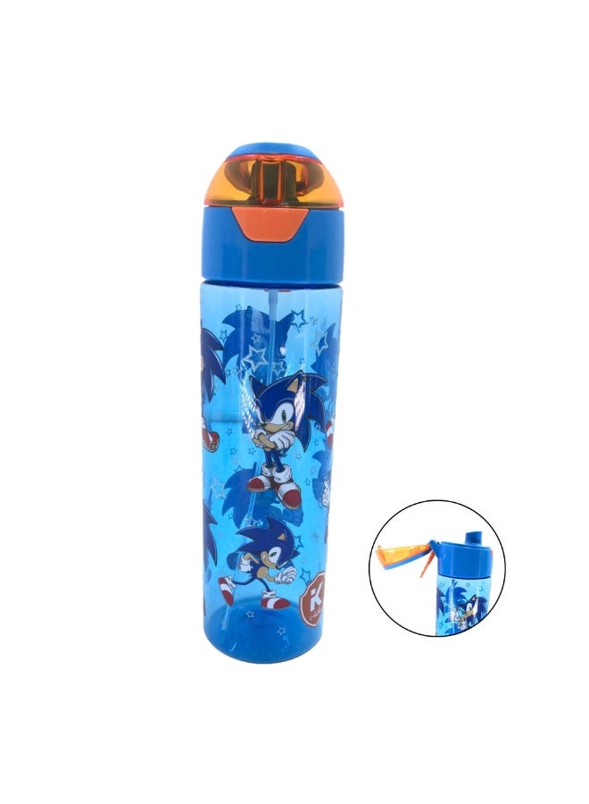 i-kola SO NI BLUE 750ML Kids Water Bottle for School | BPA-Free Plastic Water Bottle for Boys & Girls | Leakproof, Unbreakable, Easy to Drink, Quick Open Lock | Fun Design water bottle (TS-9214 B 3) - Image 1