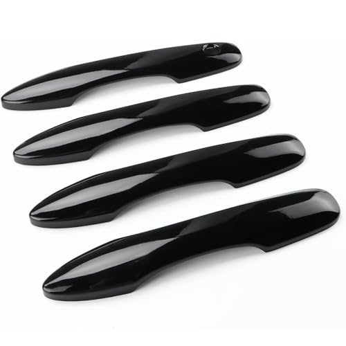 DLOVEG Door Handle Cover Compatible for 2018-2023 2024 2025 Toyota Camry Accessories Handle Protector Compatible for Toyota Corolla 2025 2024 2023 2022-2020 (No Smart Key Holes, Glossy Black) - Image 1