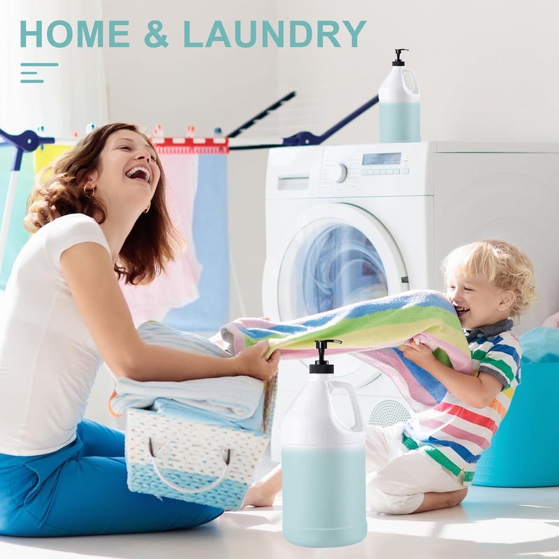 YBB Gallon Pump Dispenser, Fits Most 1 Gallon Jugs and Containers 38/400 Snow Cone Syrup Pump Lid Top Replacement for Sanitizer, Lotion, Shampoo, Conditioner (Balck - 6 Pack) - Image 5