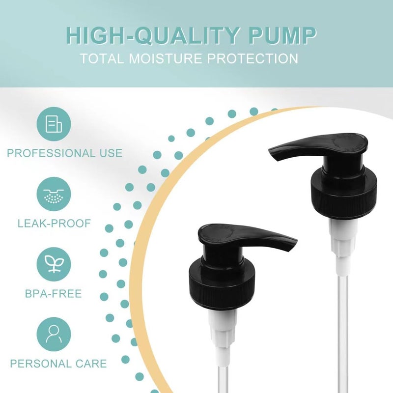 YBB Gallon Pump Dispenser, Fits Most 1 Gallon Jugs and Containers 38/400 Snow Cone Syrup Pump Lid Top Replacement for Sanitizer, Lotion, Shampoo, Conditioner (Balck - 6 Pack) - Image 4