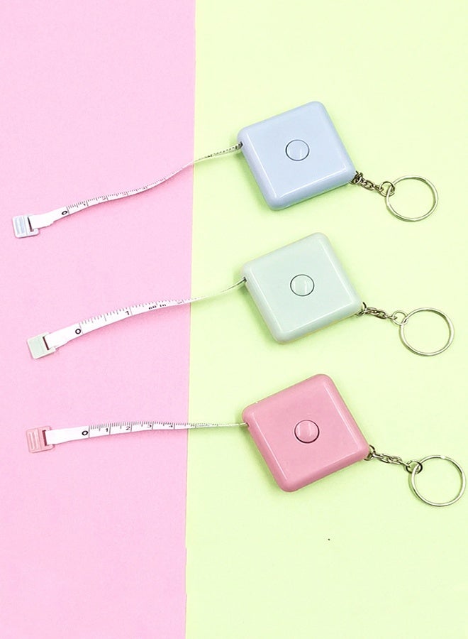 Generic Tape Measure Package Includes 3 Cartoon Cute Mini Tape Measures for Body, Sewing, Cutting, Weight Loss Measurement  - Image 1