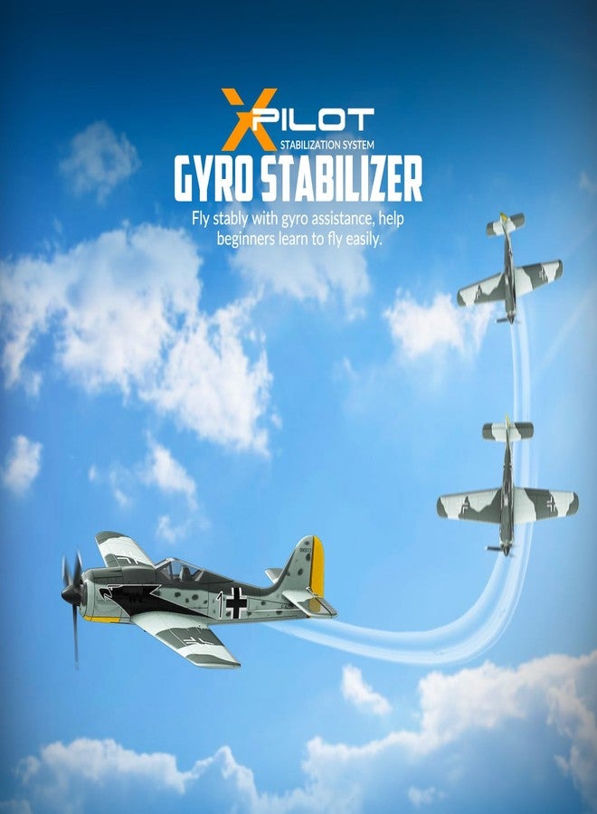 volantexrc RC Plane FW190 Fighter 4CH Remote Control Airplane RTF with Aileron, Gyro, Aerobatics & 3 Modes to Fly, Hobby Radio Controlled Warbird Aircraft for Adults, Beginners (761-17) - Image 3
