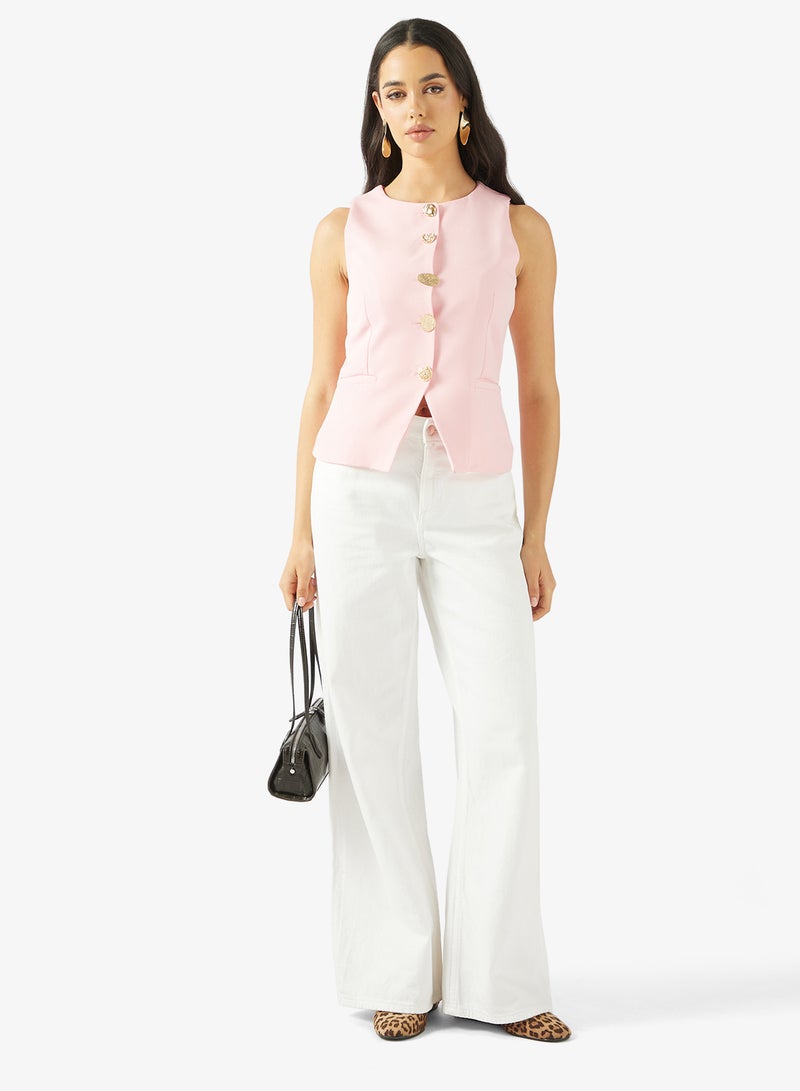 Ginger Gold Accent Detail Vest - Image 4