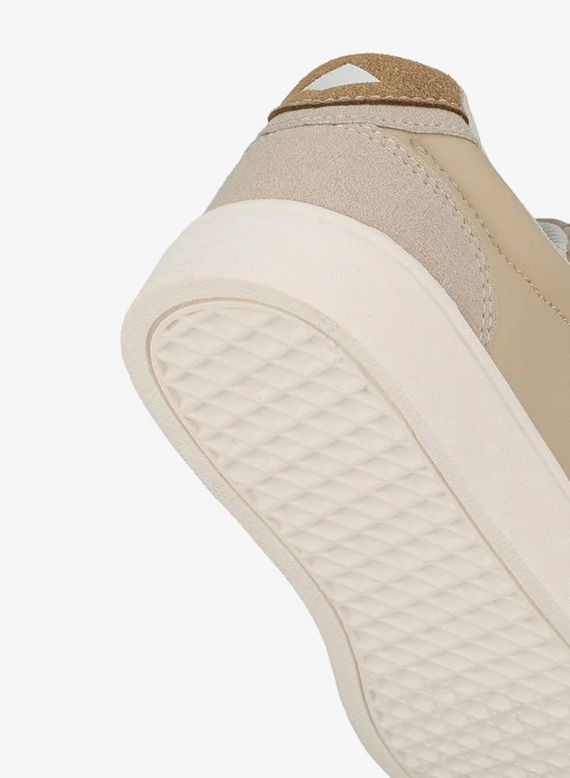 Lee Cooper BEIGE Boys Panelled Lace-Up Sneakers for Men | Best Price UAE