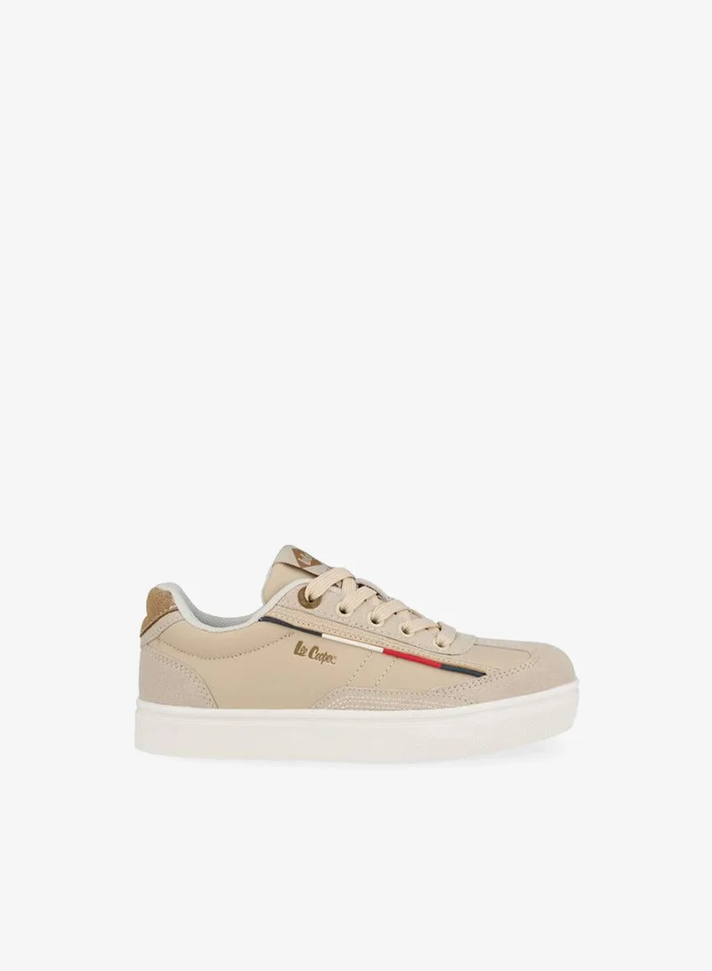 Lee Cooper BEIGE Boys Panelled Lace-Up Sneakers for Men | Best Price UAE