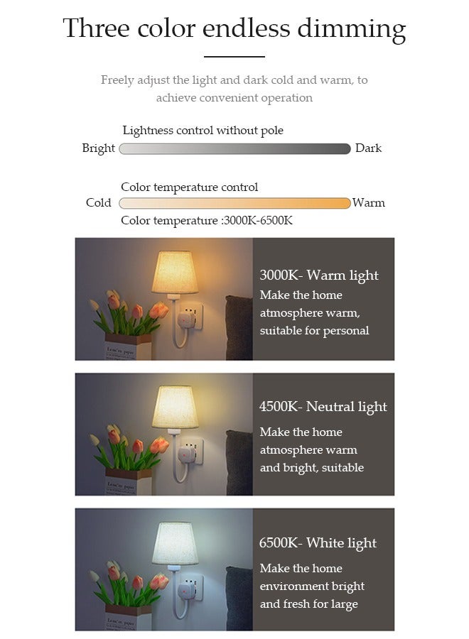 DUNISO LED Wall Lamp,Wall Mounted Night Light,Multi Functional Bedside Lamp，3 Sensing Modes,Dimmable 3 Color Temperature,For Bedroom Living Room Hallway Stair Decor - Image 5