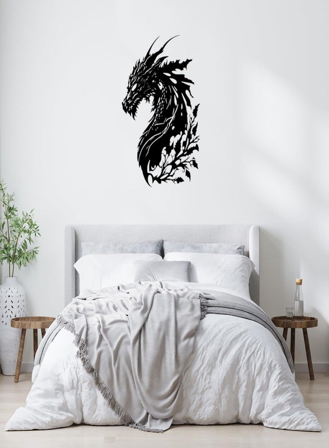 DAECHAO Dragon Metal Wall Decor Medieval Fantasy Art for Bedroom Living Room Office Man Cave, Room Decorations for Men Ideal Gifts for Dragon Lovers - Image 4