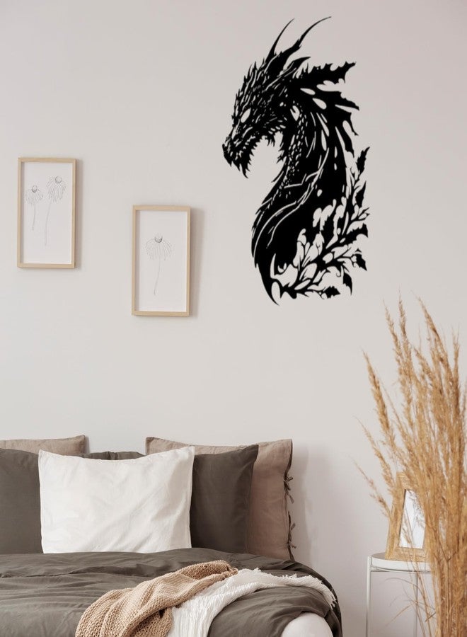 DAECHAO Dragon Metal Wall Decor Medieval Fantasy Art for Bedroom Living Room Office Man Cave, Room Decorations for Men Ideal Gifts for Dragon Lovers - Image 5