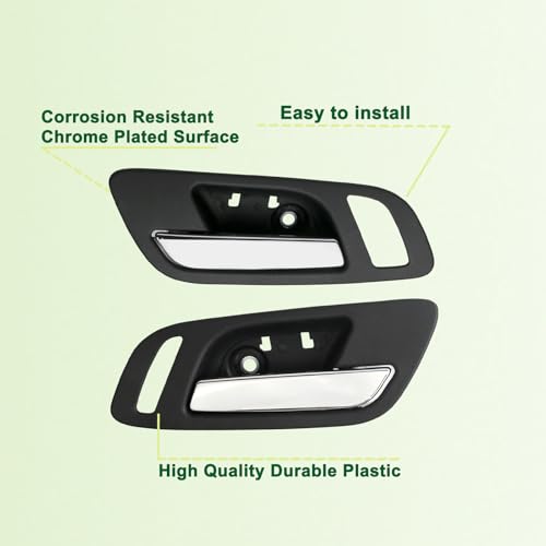 omoZone 2pcs Interior Door Handles Front Left &Right Side Black Compatible with 2007-2014 Chevy Silverado Avalanche Suburban Tahoe, GMC Sierra Yukon Replaces 22855617 81188 15935954 - Image 4