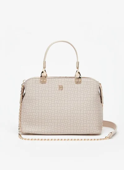 فلورا بيلا Textured Tote Bag with Chain Strap and Zip Closure