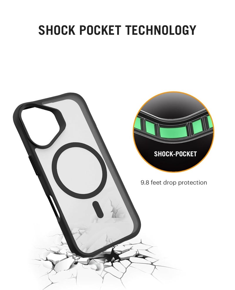 Daily Objects حافظة بولي كربونات لجهاز آيفون 16 متوافقة مع شحن ماج-سيف اللاسلكي، غلاف خلفي هجين رقيق ومضاد للصدمات - Image 4